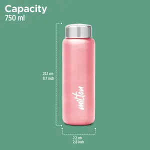 Aqua Stainless Steel Light Pink Colour Water Bottle 750ml 