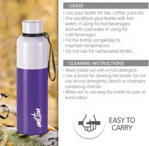 Ancy 750 Thermosteel Water Bottle, 750 ml Steel Bottle (Pack of 1, Purple)