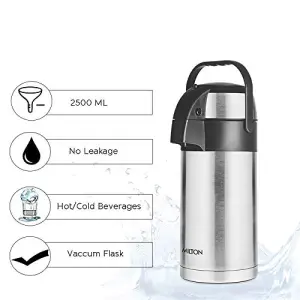Milton Beverage Dispenser 2500 Flask,Steelplain