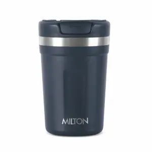Corral 350 Thermosteel Vacuum Insulated Travel Mug, 290ml, Blue, Prolonged Hours Hot & Cold, Spill Proof & Easy to Sip, Leakproof & Rustproof, On The Go Coffee Cup