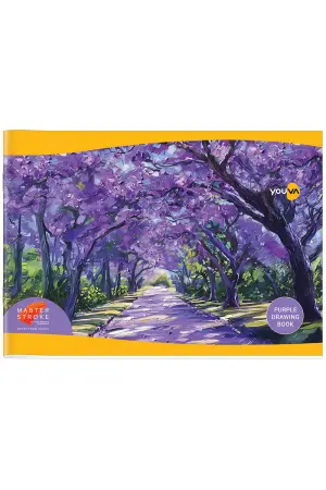 Drawing book purple small 100 pgs. 
