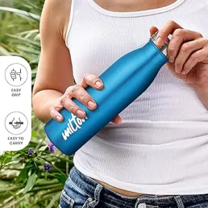 Breeze Stainless Steel Blue Colour Water Bottle (750ml) 