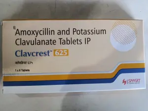 Clavcrest 625 (Amoxycillin and Potassium Clavulanate Tablets IP ) 6 tabs