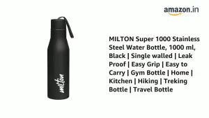 Super Stainless Steel Water Bottle Black Colour (1000 ml) 