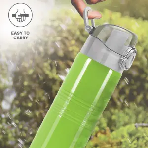 VOGUE Stainless Steel Parrot Green Colour Water Bottle 750 ml