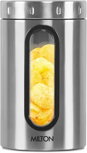 Steel Crispy 1500 Storage Jar, 1.45 Litres, Silver 