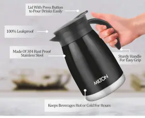 Milton Bistro 800 Thermosteel Carafe, 780 ml, Black