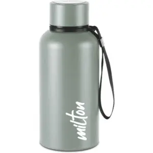 Aura 500 Thermosteel Water Bottle, ISI Certified, 24 Hr Hot and Cold 500ml Steel Flask (Pack of 1, Grey)