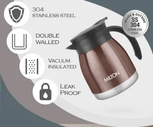 Milton Bistro 600 Thermosteel Carafe, 495 ml, Brown