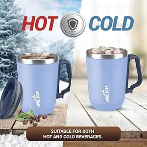 Cool Touch Coastal Coffee Mug Double Walled 350 ml Blue 