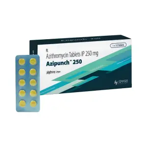 Azipunch 250 (Azithromycin Tablets IP 250 mg)  10 TAB