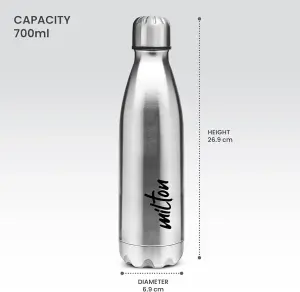 PLAIN LID BOTTLES SILVER SHINE COLOUR 800 ML
