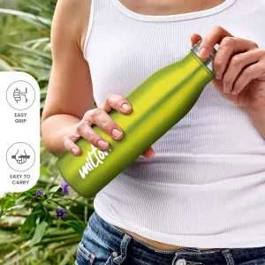 Breeze Stainless Steel Green Colour Water Bottle (750ml) 