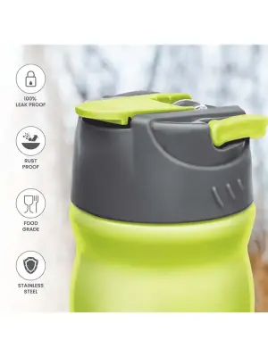 MAX - Stainless Steel Sipper Green Colour Water Bottle 800ml