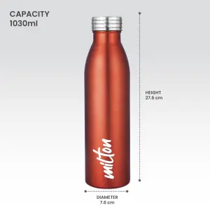 Breeze Stainless Steel Brown Colour Water Bottle (1000ml) 