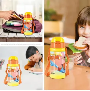 Milton Charmy 350 Chota Bhim Thermosteel Kids Water Bottle, 330 ml, Yellow | Vacuum Insulated | Hot & Cold | Leak Proof | Rust Proof | School | Picnic