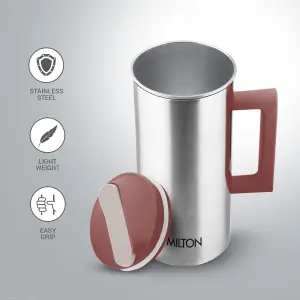 Milton Citrine Stainless Steel 1600 Water Jug Red 