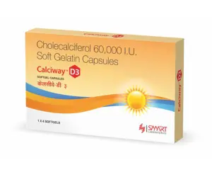 Calciway D3 Softgel (Cholecalciferol 60,000 IU. Soft Gelatin Capsules)