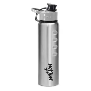 GRIPPER Stainless Steel Water Bottle, 1000 ml, Silver