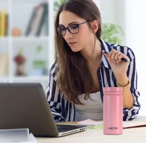 Milton Minimate 200 Thermosteel Insulated Water Bottle, 24 Hr Hot and Cold | Leak Proof Lid, ISI Certified I Vacuum Insulated | for Office, Gym, School | Pink