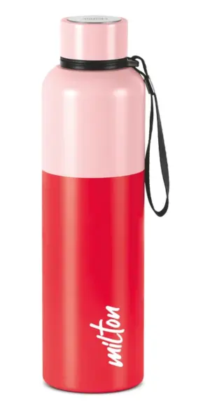 Ancy 1000 Thermosteel Water Bottle, ISI Certified, 24 Hr Hot and Cold 1050 ml Steel Flask (Pack of 1, Red)
