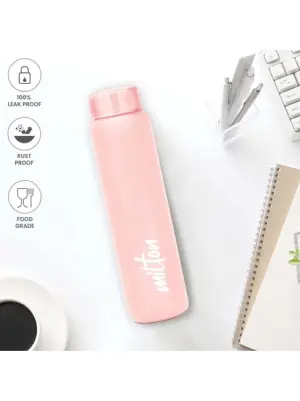 Aqua Stainless Steel Light Pink Colour Water Bottle 1000ml 