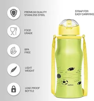 GAIETY  Stainless Steel Sipper Green Colour Water Bottle 450 ml
