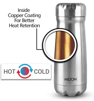 All Rounder 400 Thermosteel Hot and Cold Flask, 1 Piece, 350 ml, Silver | Insulated Flask | Leak Proof | Soup Flask | Dal Flask | Sambar Flask | Thermos | Long Hours Hot and Cold
