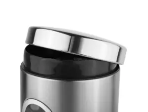 Steel Clear Round 1000-2 PCS Set - 1000 ml Steel Grocery Container (Pack of 2, Silver)
