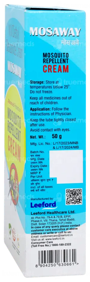 MOSAWAY  Mosquito Repellent Cream 50g