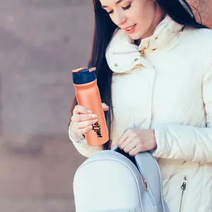 MAX - Stainless Steel Sipper Orange Colour Water Bottle 800ml