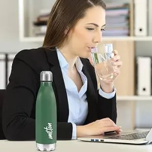 PLAIN LID BOTTLES SHINE GREEN COLOUR 1000 ML