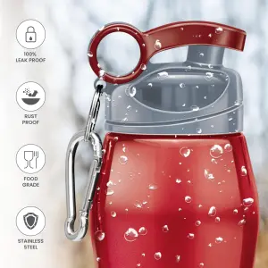 HAWK Stainless Steel Water Bottle, 750 ml, Red 