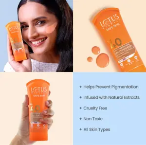 Lotus Herbals Safe Sun 3 In 1 Matte Look Daily Sunscreen. (50g)