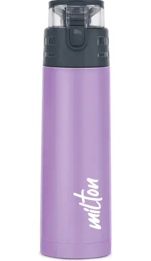 Milton Atlantis 900 thermosteel Water Bottle 750 ml, 24 Hr Hot and Cold I Leak Proof Lid, ISI Certified I Vacuum Insulated I for Office, Gym, School I Purple