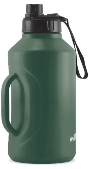 Torrent 2200 Thermosteel Insulated Water Bottle, 2300 ml,|Military Green |Easy Grip | Leak Proof | Hot or Cold | School | Travel Bottle