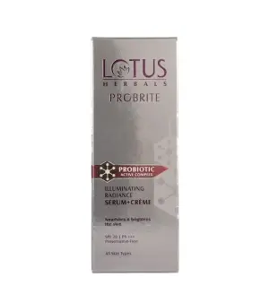 Lotus Herbals Probrite Illuminating Radiance Serum + Creme.(30ml)
