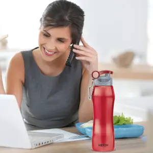 HAWK Stainless Steel Water Bottle, 750 ml, Red 