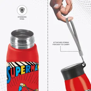 Handy Design Stainless Steel Red Water Bottle (650ml) 