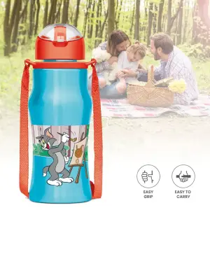 SIPMATE Stainless Steel Sipper Blue (TOM & JERRY) Water Bottle 450ml