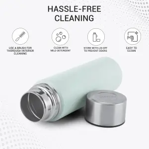 GLIDE Stainless Steel Aqua Green Water Bottle 1000 ml