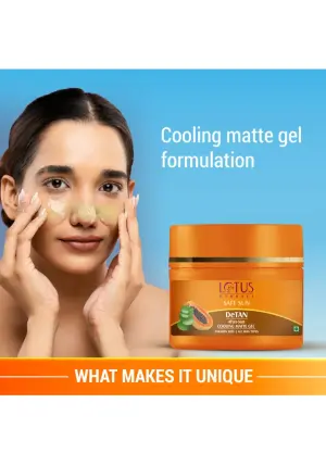 Lotus Herbals Safe Sun DeTAN After-Sun Cooling Matte Gel(100g)