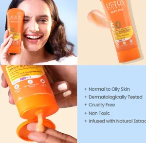 Lotus Herbals Safe Sun Daily Multi-Function Sunscreen SPF 50+ PA+++ (100g)