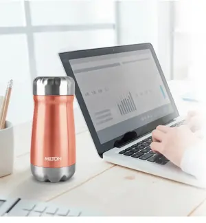 All Rounder 400 Thermosteel Hot and Cold Flask, 1 Piece, 350 ml, Orange | Insulated Flask | Leak Proof | Soup Flask | Dal Flask | Sambar Flask | Thermos | Long Hours Hot and Cold