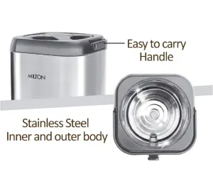 Milton Thermosteel Sterling 6 Insulated Water Jug, 5.57 Liters, Silver