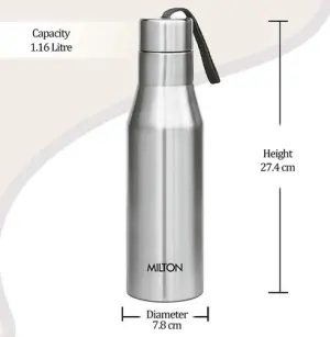 Super Stainless Steel Water Bottle Silver Colour (1000 ml) 