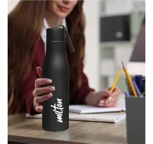 Super Stainless Steel Water Bottle Black Colour (750 ml) 