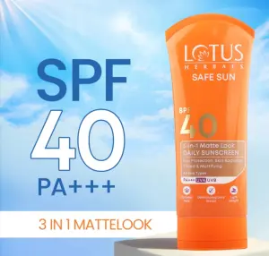 Lotus Herbals Safe Sun 3 In 1 Matte Look Daily Sunscreen. (50g)