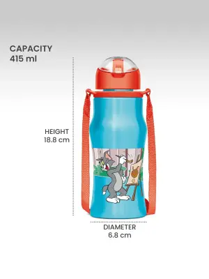 SIPMATE Stainless Steel Sipper Blue (TOM & JERRY) Water Bottle 450ml
