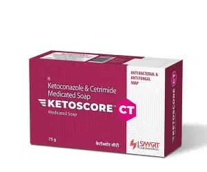 Ketoscore CT Soap (Ketoconazole & Cetrimide  Medicated Soap )